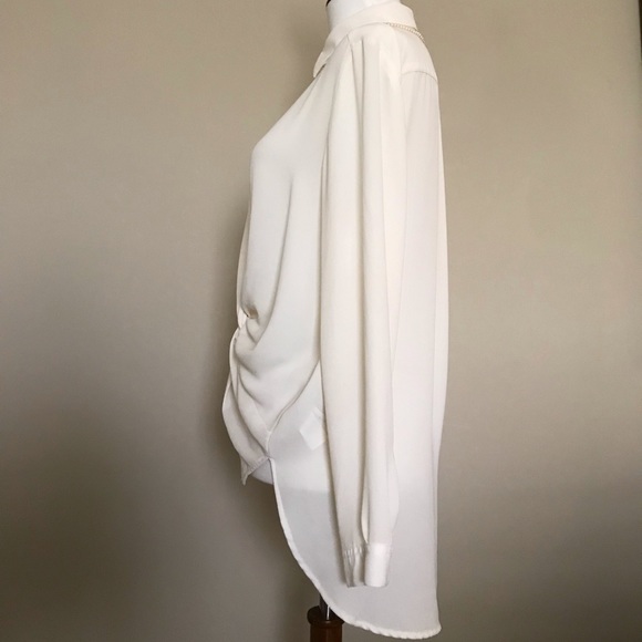 Zara Basic button down with front tie detail - Picture 3 of 7